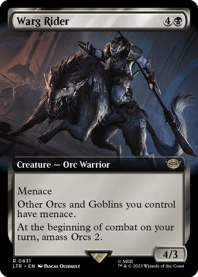 Warg Rider (Extended Art) - 831 - (Universes Beyond: The Lord of the Rings: Tales of Middle-earth)