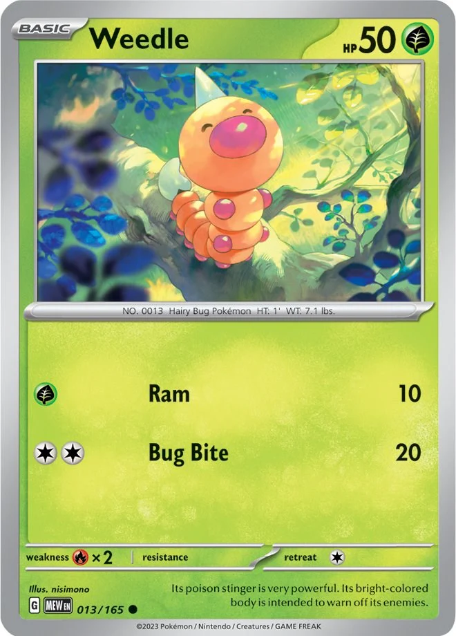 Weedle - 013/165 - (SV: Scarlet & Violet 151)