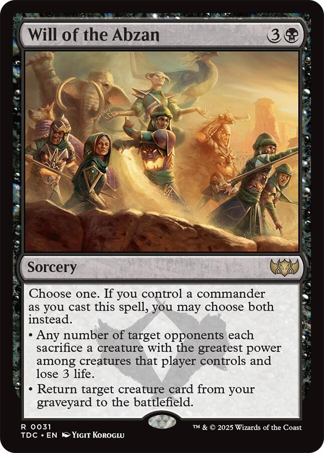 Will of the Abzan - 31 - (Commander: Tarkir: Dragonstorm)